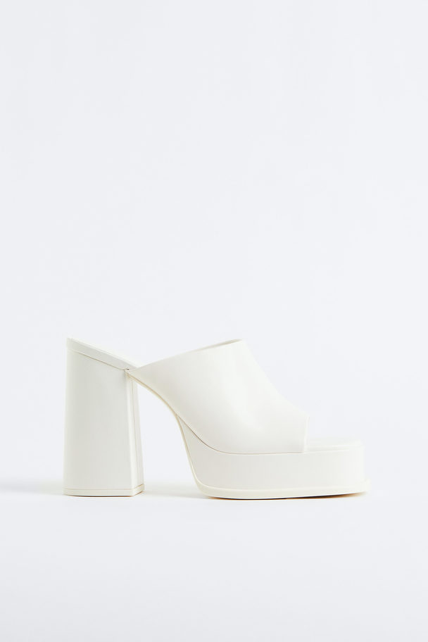 H&M Platå-sandaler Hvit