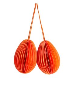Ornament Med Vaxkakemönster Orange