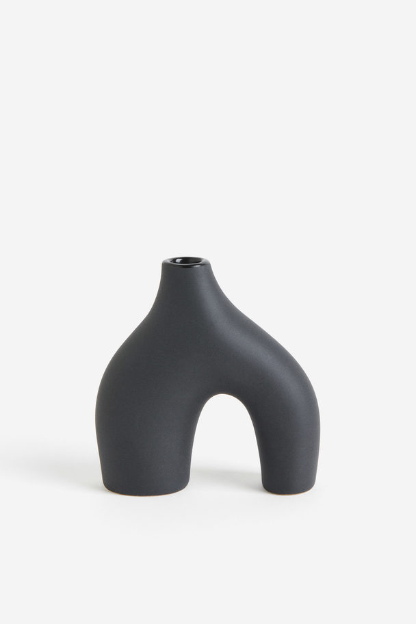 H&M HOME Mini Stoneware Vase Black