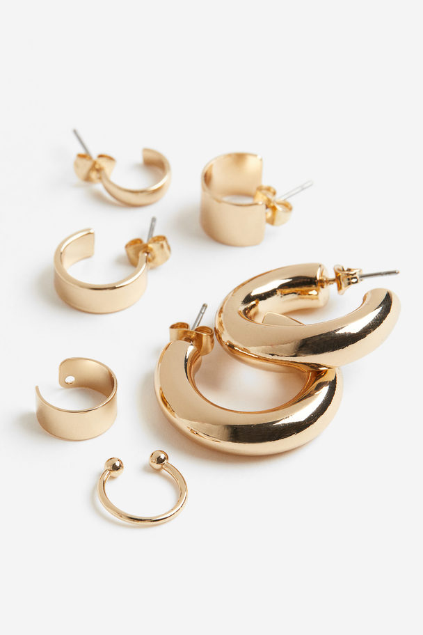 H&M Hoop Earrings And Ear Cuffs Gold-coloured