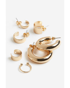 Hoop Earrings And Ear Cuffs Gold-coloured