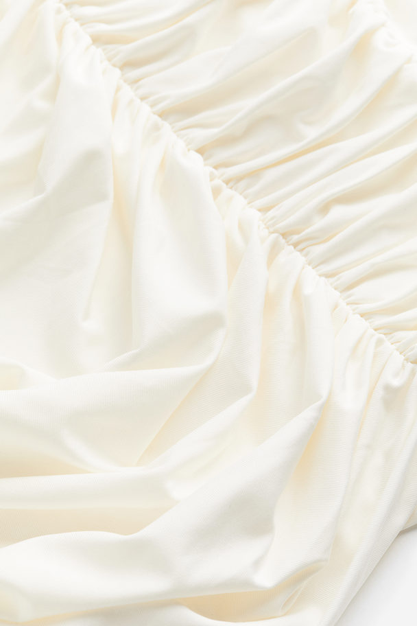 H&M Gathered Asymmetric Top Cream