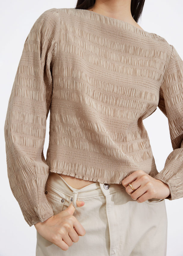 & Other Stories Smockad Blus Beige