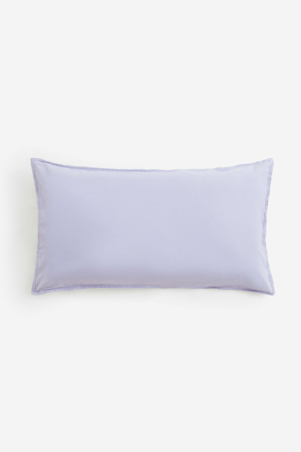 H&M HOME Washed Cotton Pillowcase Lilac