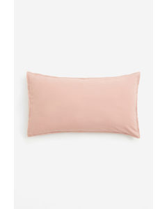 Washed Cotton Pillowcase Pink