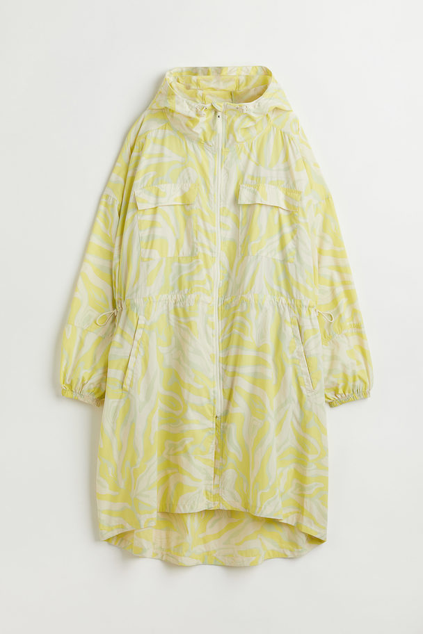 H&M Water-repellent Parka Yellow/patterned