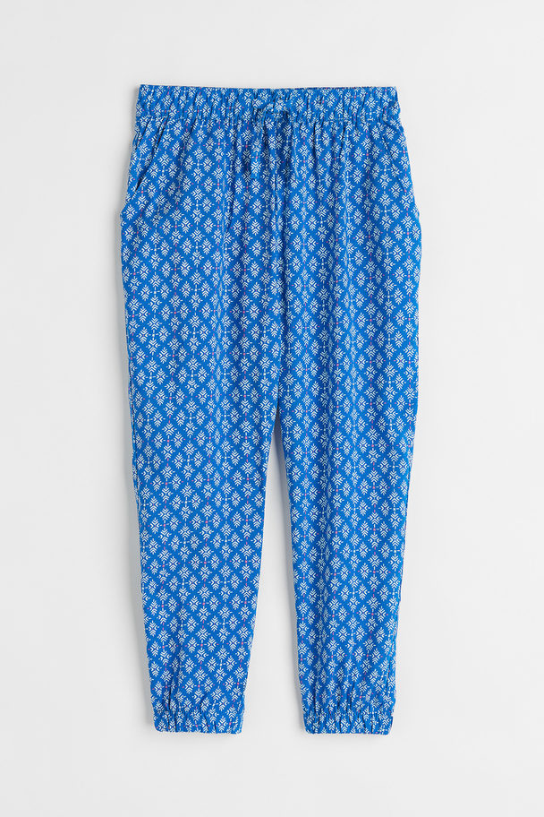 H&M Woven Joggers Blue/patterned