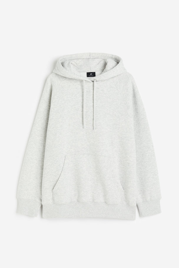 H&M Capuchonsweater - Oversized Fit Lichtgrijs Gemêleerd