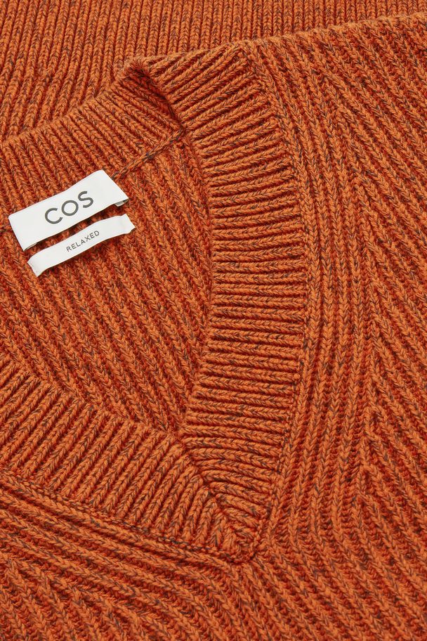 COS V-neck Knitted Vest Red