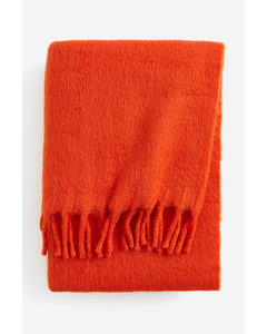 Decke aus Wollmischung Orange