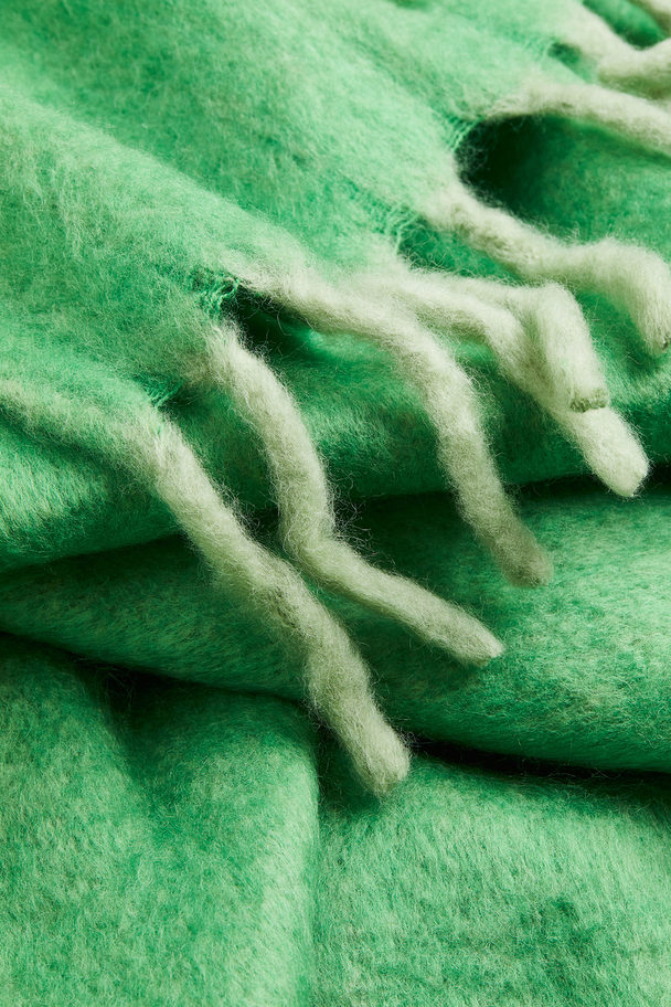 H&M HOME Decke aus Wollmischung Knallgrün