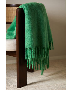 Decke aus Wollmischung Grün