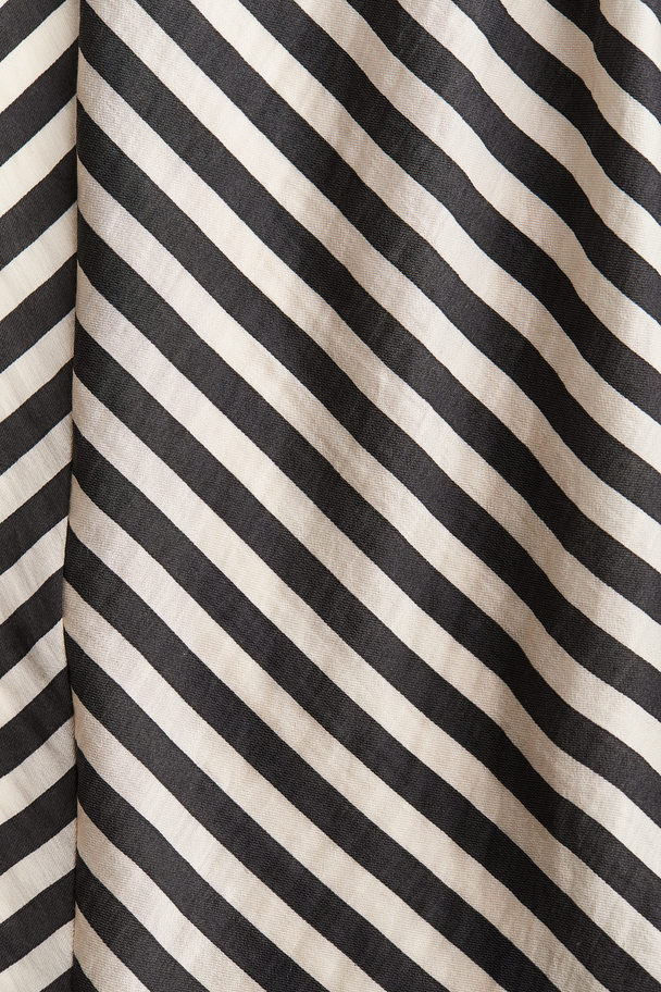 H&M Lang Halterneck-kjole Cream/stripet