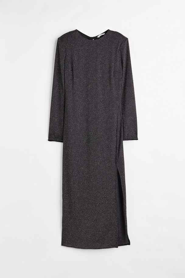 H&M Shimmering Dress Black/glittery