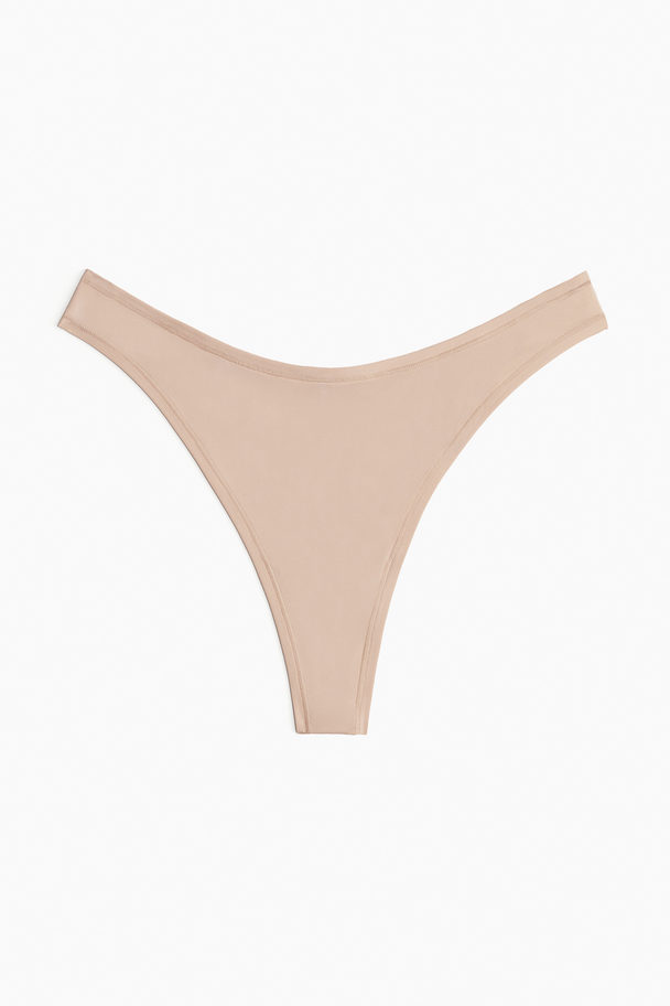 H&M 3er-Pack Tangas aus Mikrofaser Beige