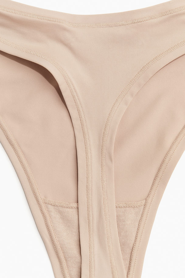 H&M 3er-Pack Tangas aus Mikrofaser Beige