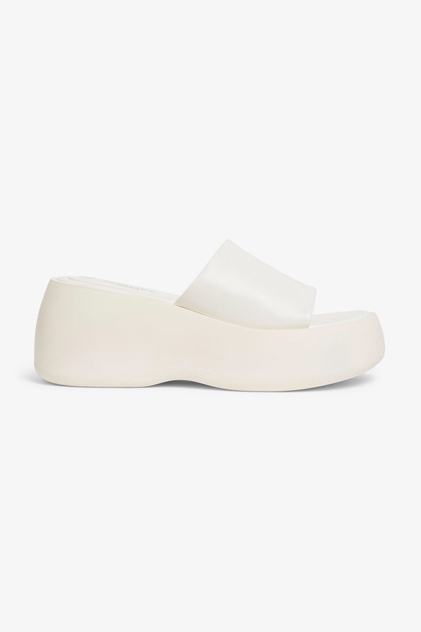 Monki White Chunky Platform Sandals White