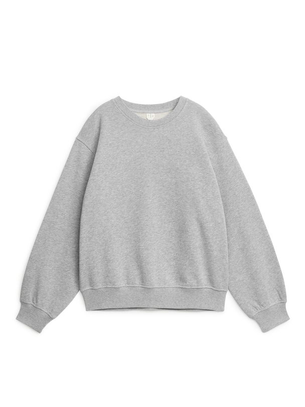ARKET Oversized French Terry Sweatshirt Grey Melange