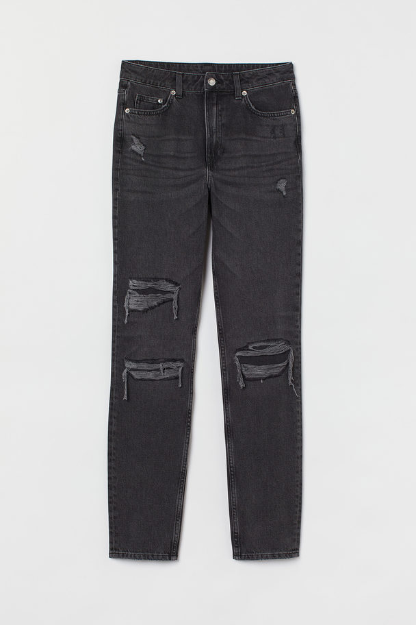 H&M Skinny High Ankle Jeans Zwart