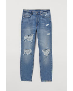 Skinny High Ankle Jeans Denimblauw/trashed