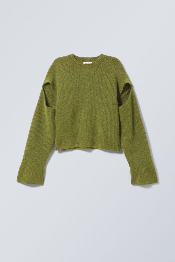 Weekday Sweater Remi Donkergroen