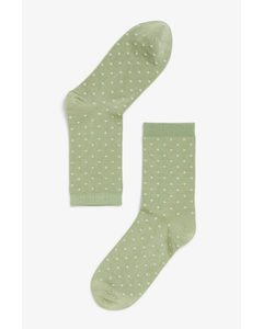 Shiny Socks Pistachio Green