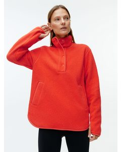Pop-over Fleece Jacket Orange