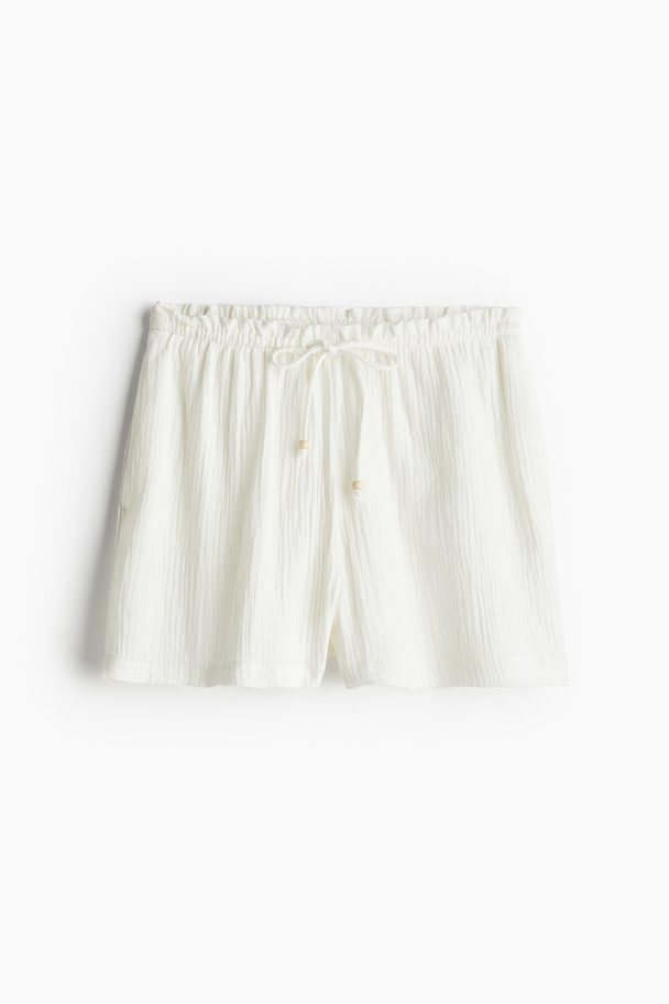 H&M Muslin Shorts White