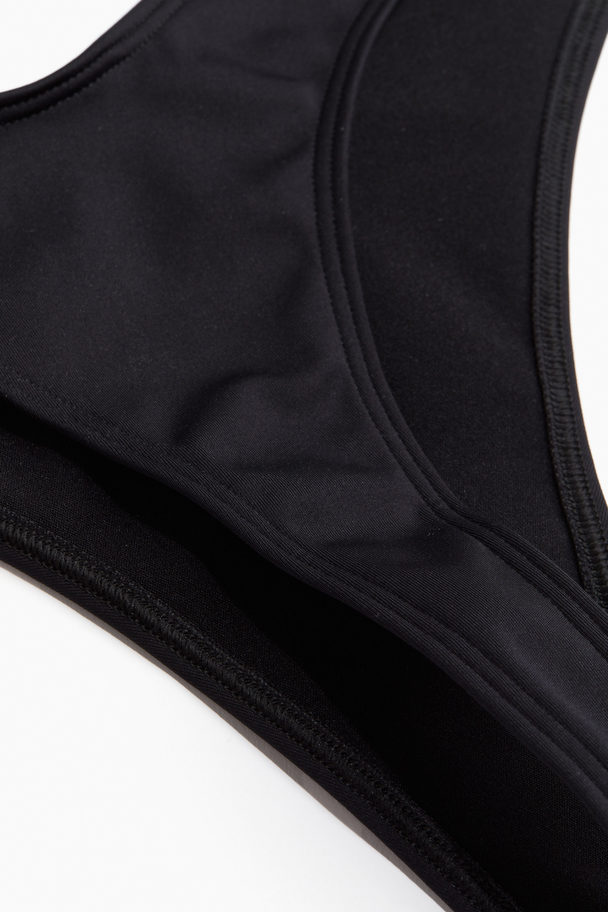 H&M Bikinihose Tanga Schwarz