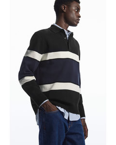 Striped Polo Shirt Black / Striped