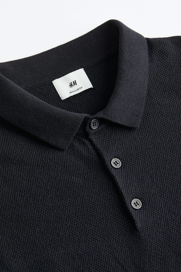 H&M Poloshirt - Regular Fit Zwart