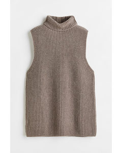 Rib-knit Cashmere-blend Sweater Vest Mole
