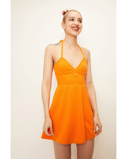 H&M Halterneck Dress Orange