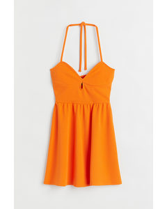 Halterneck Dress Orange