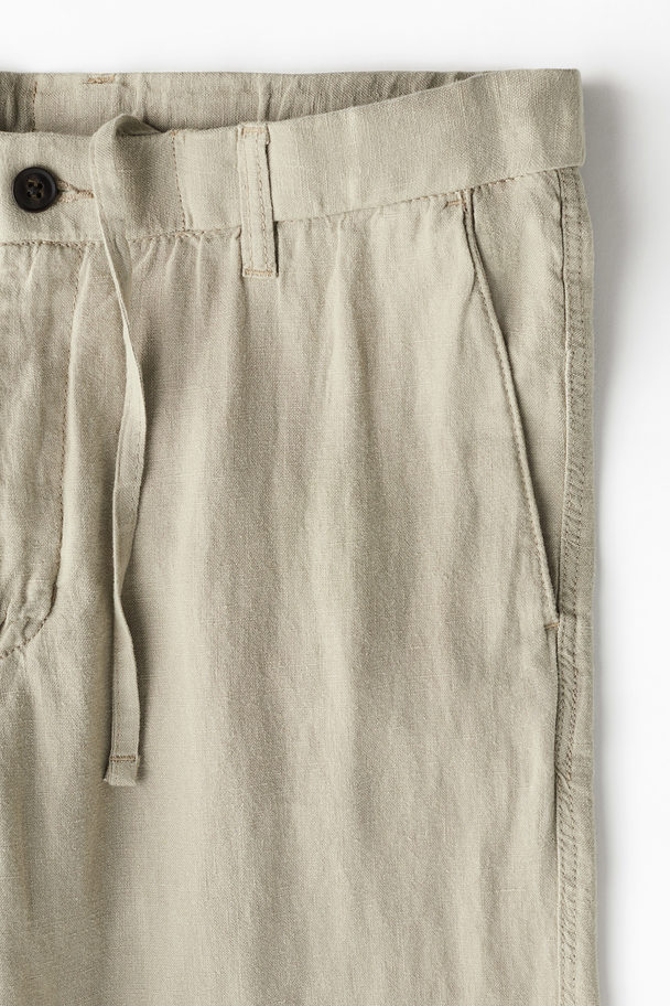 H&M Leinenhose Regular Fit Beige