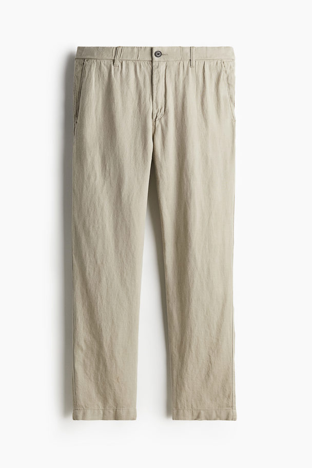 H&M Leinenhose Regular Fit Beige