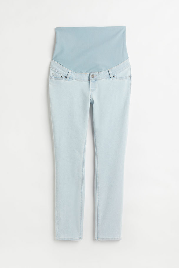 H&M Mama Skinny Ankle Jeans Pale Denim Blue