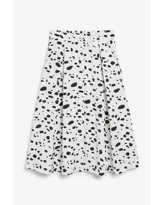 Button-up Midi Skirt Dalmatian Print