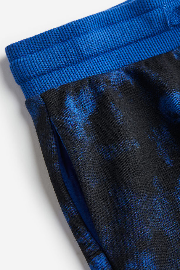 H&M Sweatshorts Bright Blue/tie-dye
