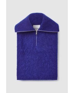 Open-side Mohair Vest Bright Blue