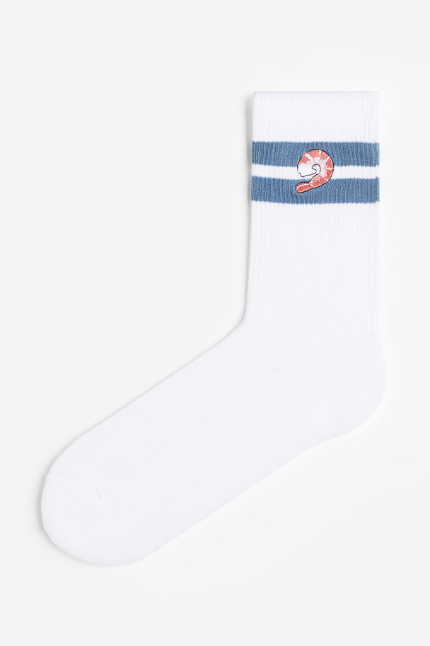 H&M Socks White/prawn