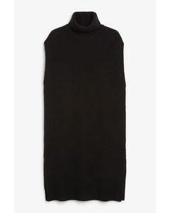 Sleeveless Knitted Dress Black