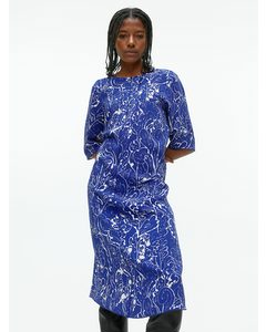 Printed Dress Blue/off White