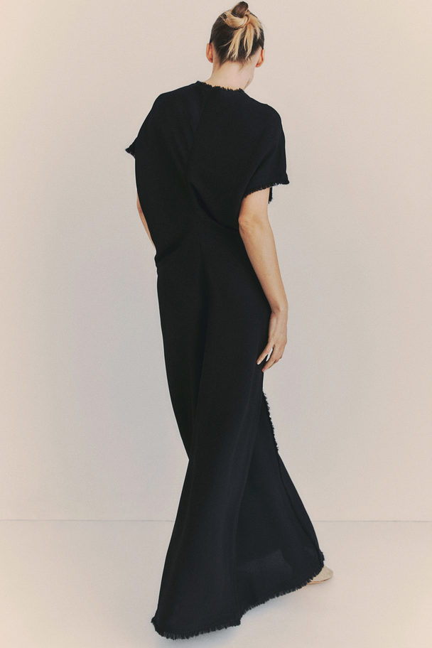 H&M Maxi-jurk Van Zijdemix Zwart