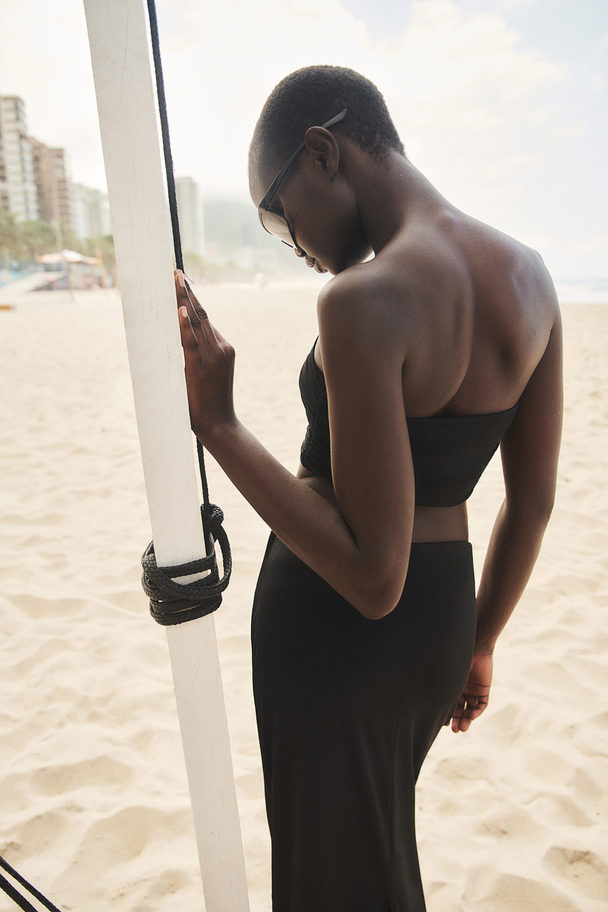 H&M Jersey Beach Skirt Black