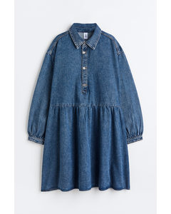 H&M+ Jeanskleid mit Kragen Blau