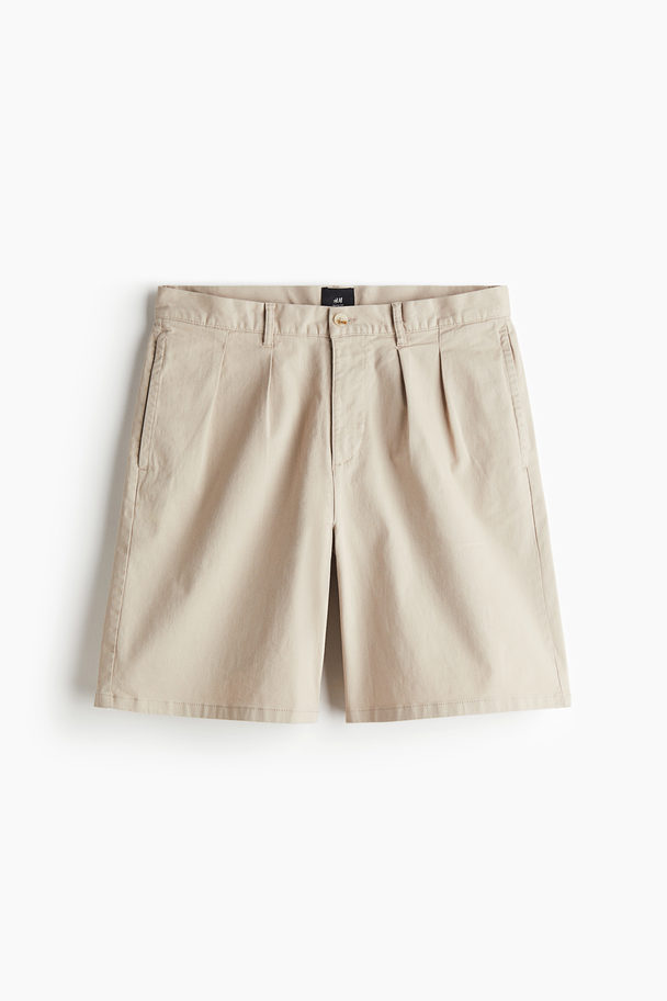 H&M Chino-Shorts in Loose Fit Beige