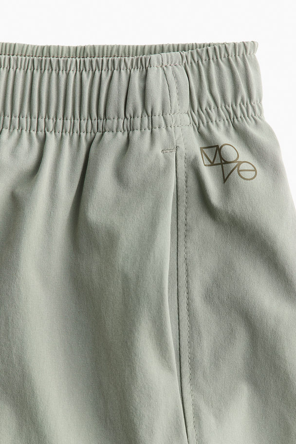 H&M Drymove™ Sports Shorts Light Khaki Green