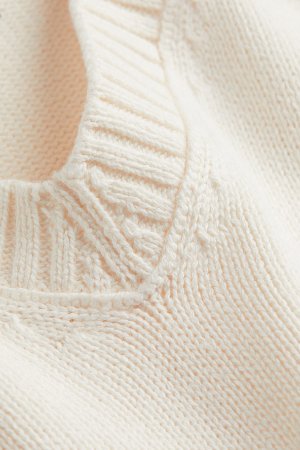 H&M Relaxed Fit Pima Cotton Jumper Cream