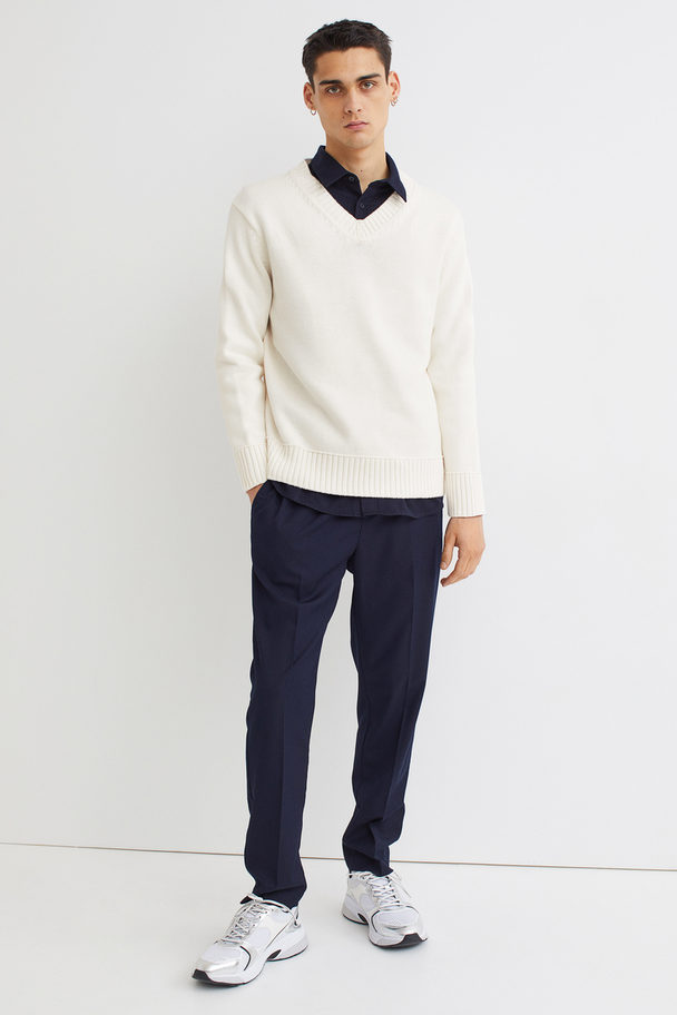 H&M Relaxed Fit Pima Cotton Jumper Cream